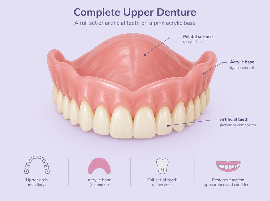 Complete dentures near Mushrif Mall illustration