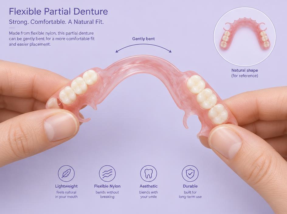 Flexible Dentures illustration