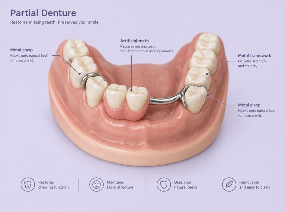 Partial Dentures illustration