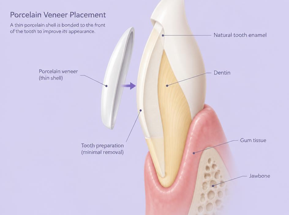 Porcelain Veneers (E-max) illustration